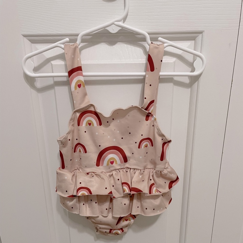 Infant one piece rainbow bathing suit